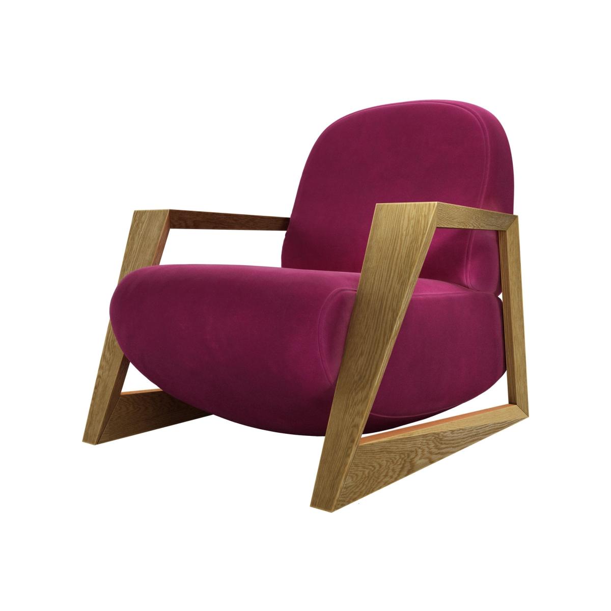 Hockney Armchair in Persian Rose Smart Velvet – image 1