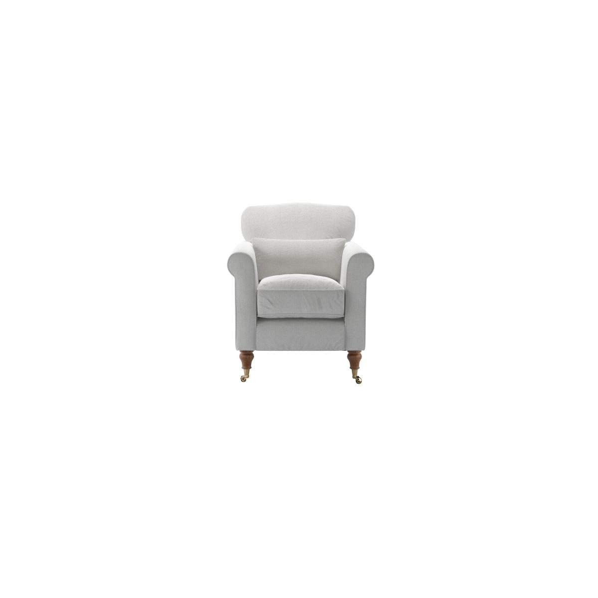 Dahlia Armchair in Squirrel Cotton Matt Velvet - sofa.com – image 2