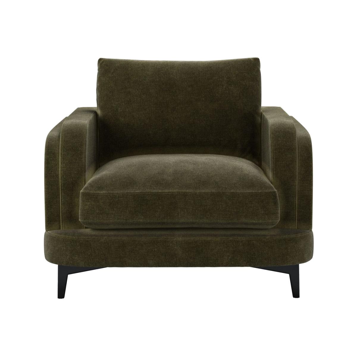Boston Curved Arm Armchair in Juniper Aquaclean Clever Chenille – image 1