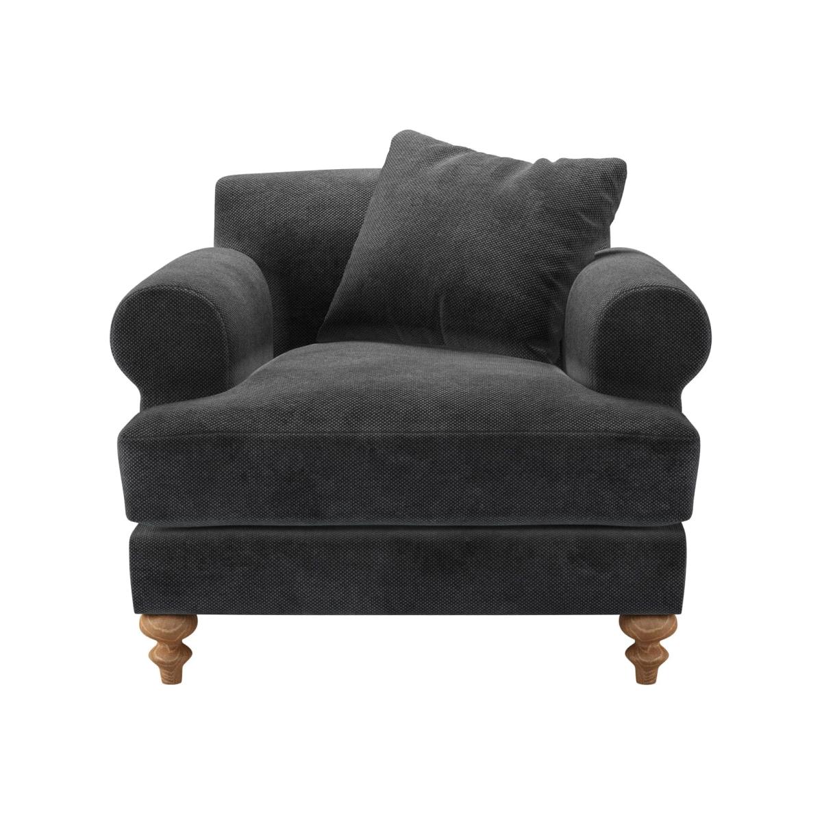 Teddy Armchair in Raven Speckled Chenille – image 1