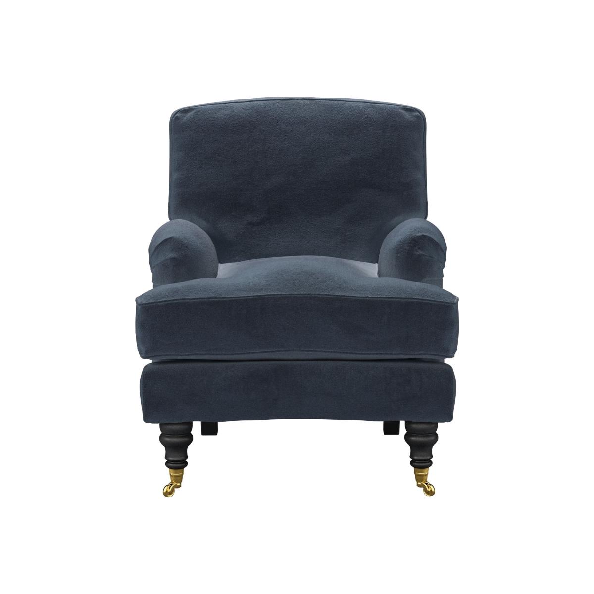 Bluebell Small Armchair in Skyfall Cotton Matt Velvet – image 1