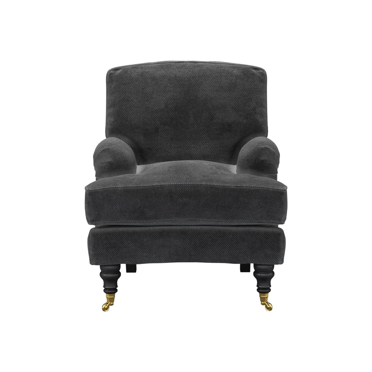 Bluebell Small Armchair in Raven Speckled Chenille – image 1