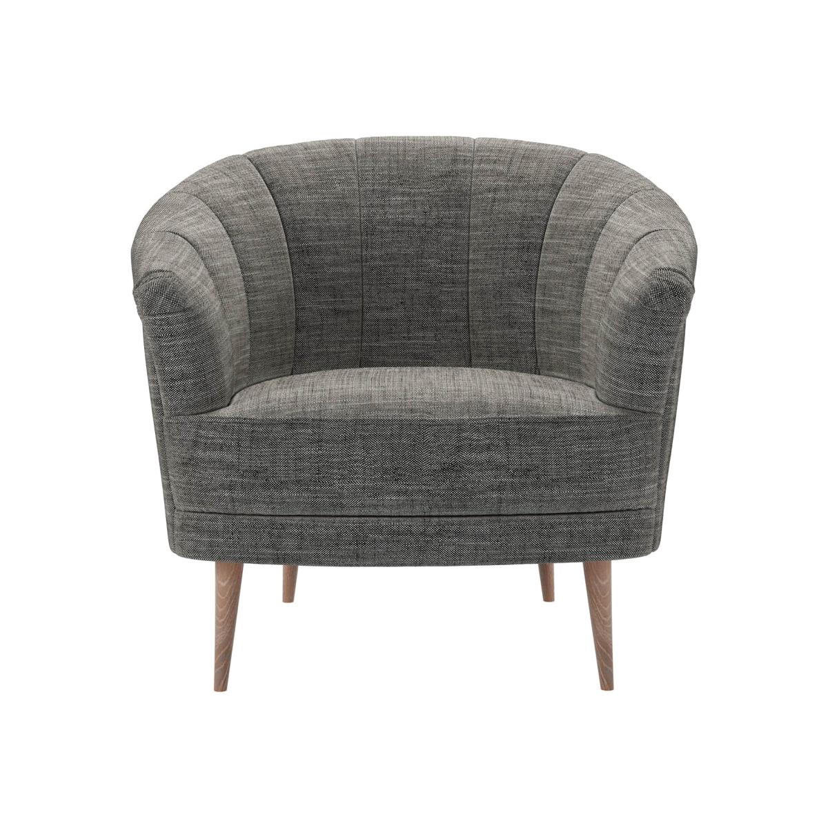 Harper Armchair in Liquorice Baylee Multi-Tone Viscose Linen – image 1