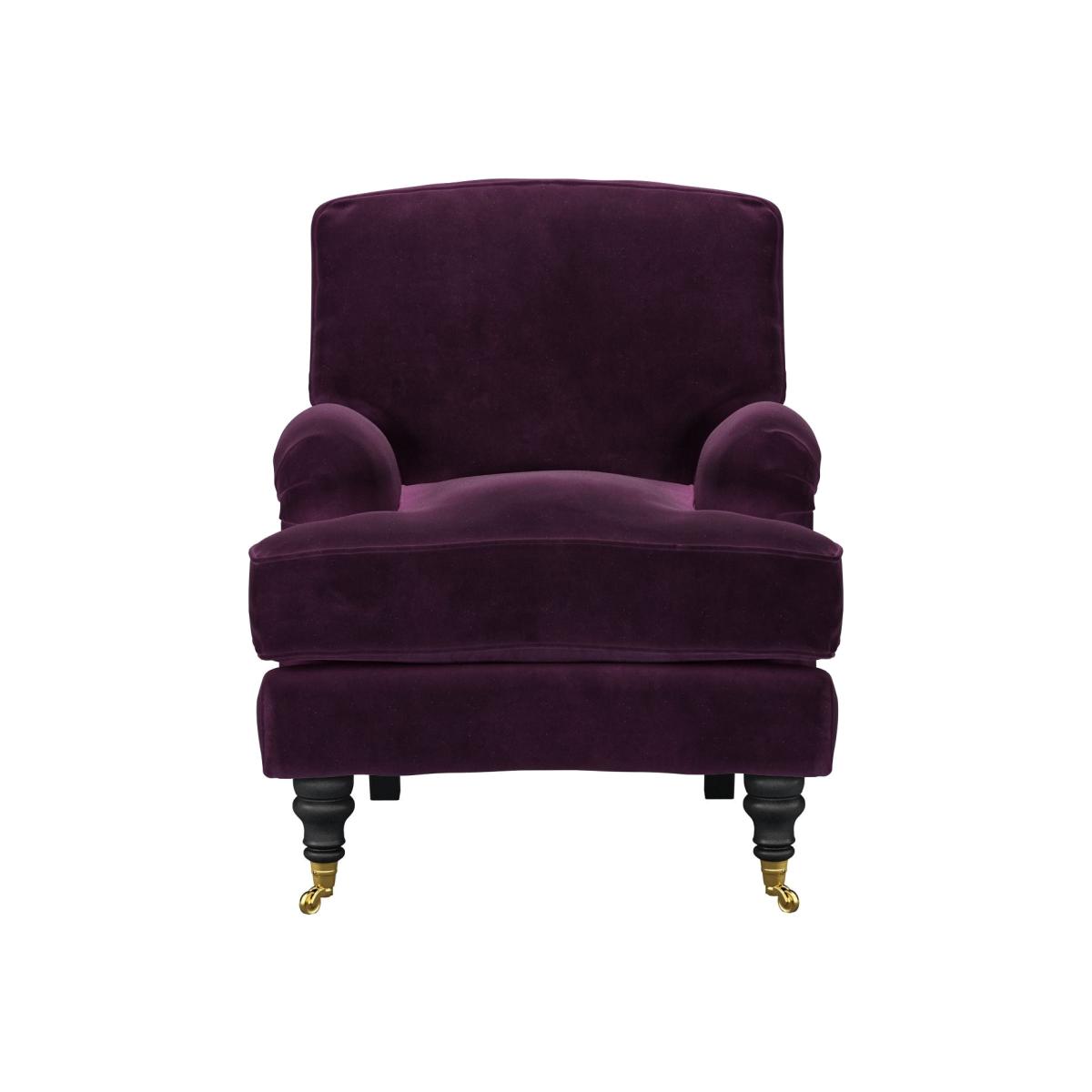 Bluebell Small Armchair in Damson Smart Velvet – image 1