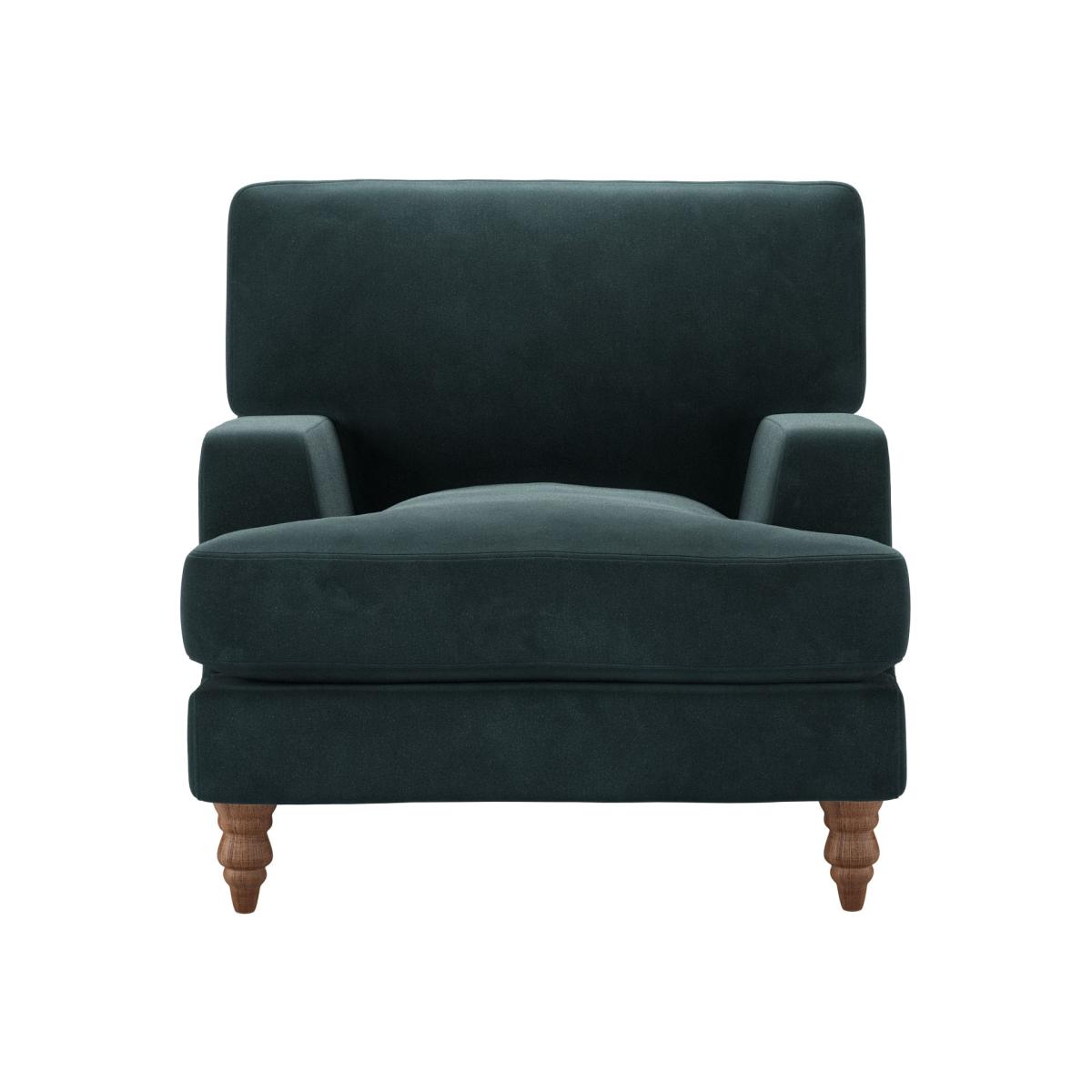 Isla Armchair in Deep Forest Aquaclean Clever Velvet – image 1