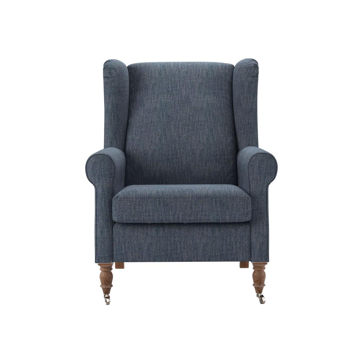 Duke Armchair in Azure Florence Textured Weave – image 1