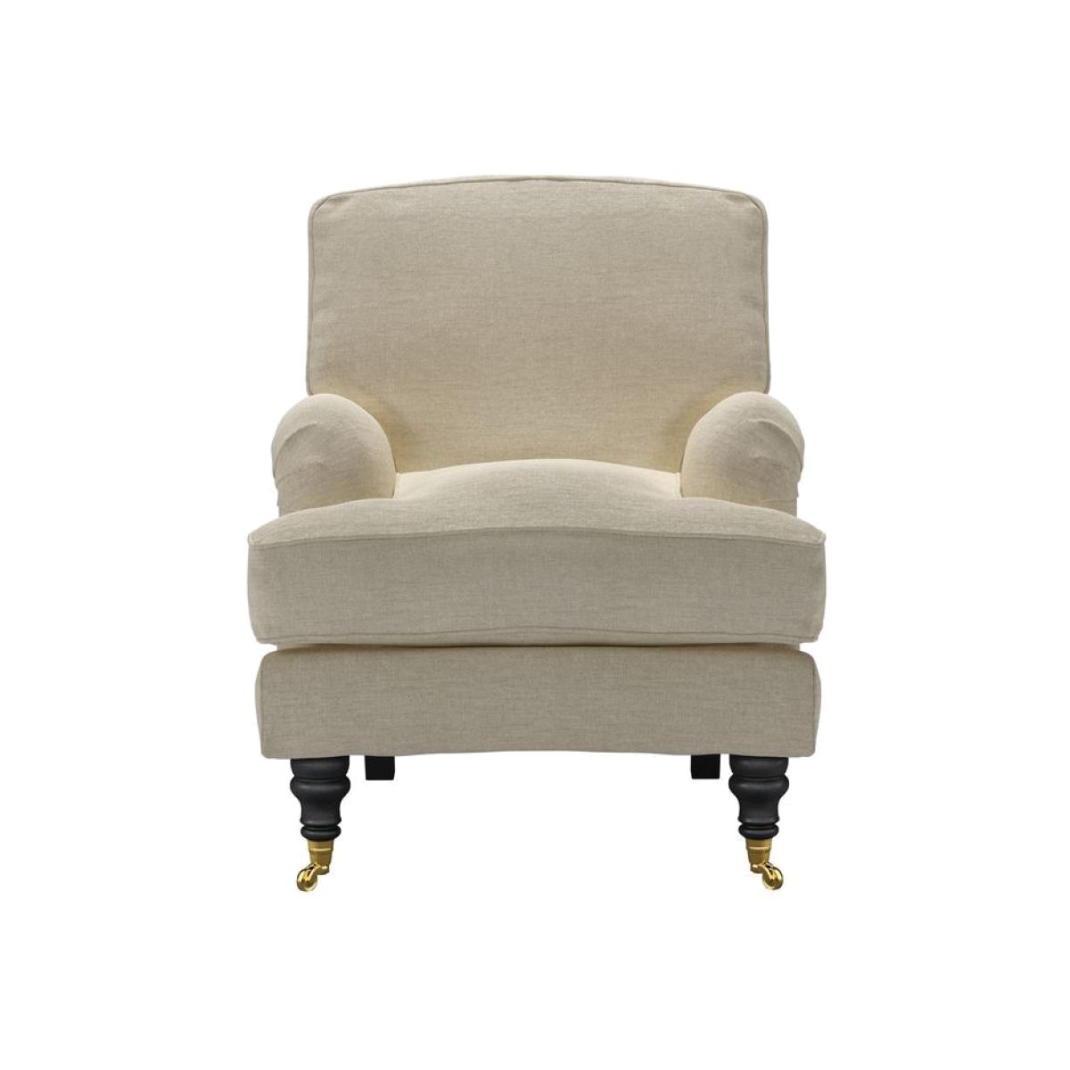 Bluebell Small Armchair in Pampas Hygge Smart Linen – image 1