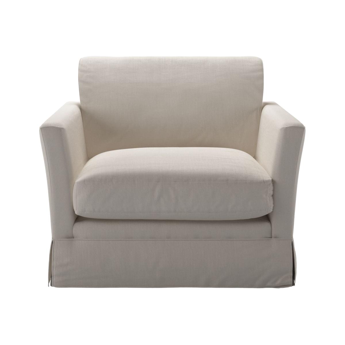 Otto Armchair in Taupe Brushed Linen Cotton – image 1