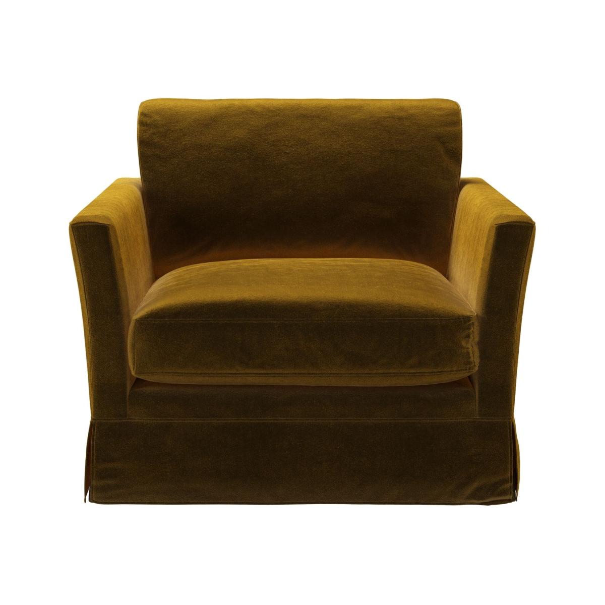 Otto Armchair in Nefertiti Gold Cotton Matt Velvet – image 1