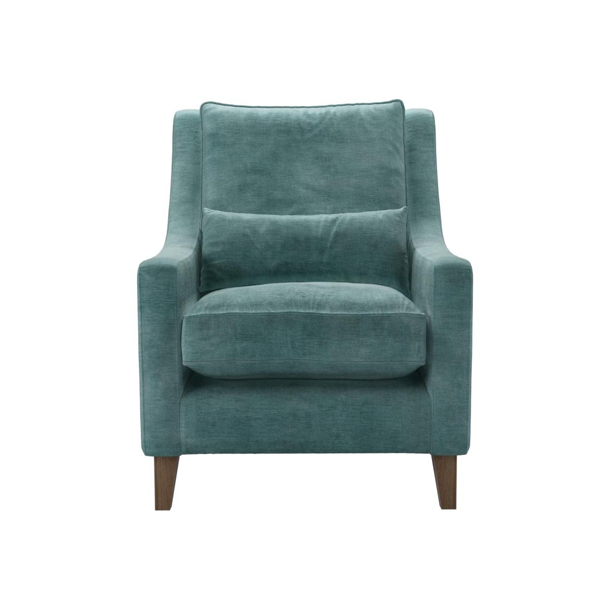 High Back Iggy Armchair in Santorini Easy Care Velvet - sofa.com – image 1