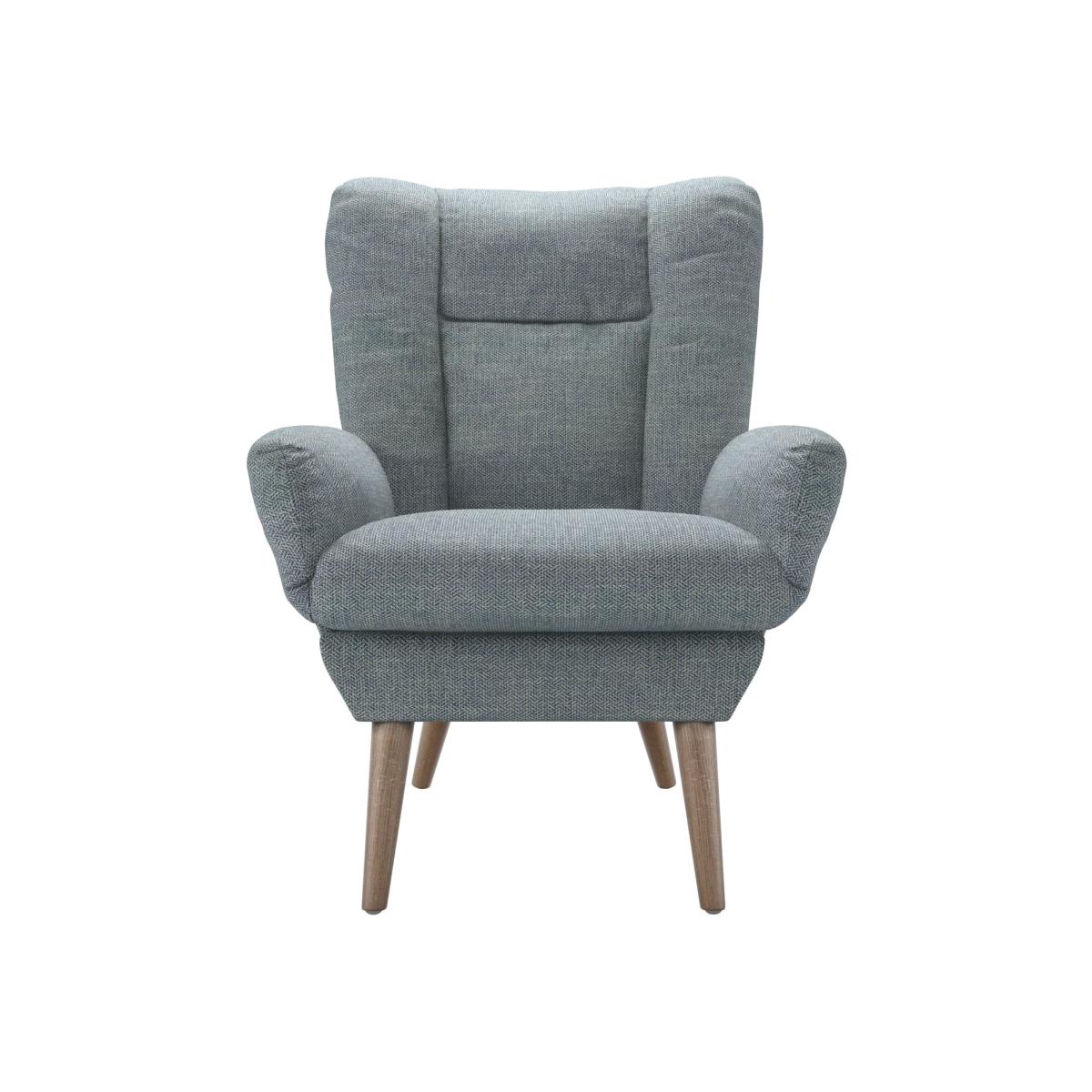 Ellora Armchair in Cornflower Silky Jacquard Weave – image 1