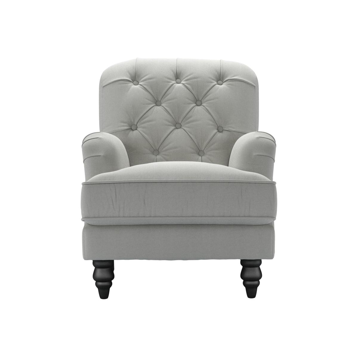 Snowdrop Button Back Small Armchair in Wishing Well Organic Smart Cotton – image 1