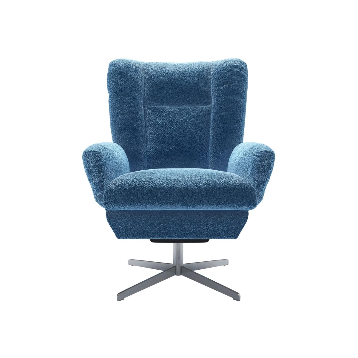 Ellora Swivel Armchair in Bahama Cotton Matt Velvet – image 1