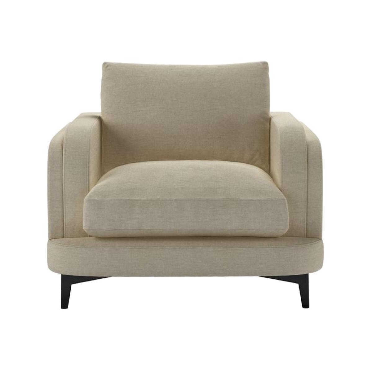 Boston Curved Arm Armchair in Pampas Hygge Smart Linen – image 1