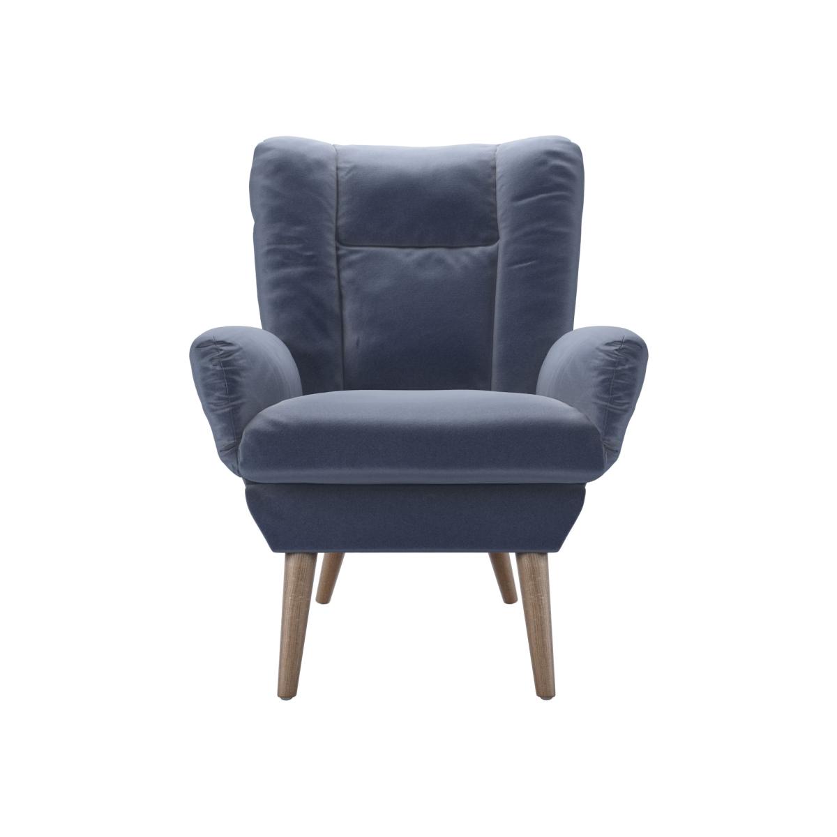 Ellora Armchair in Sapphire Smart Velvet – image 1