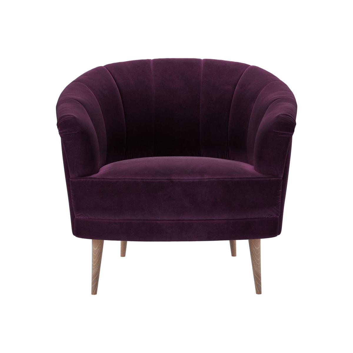 Harper Armchair in Damson Smart Velvet – image 1