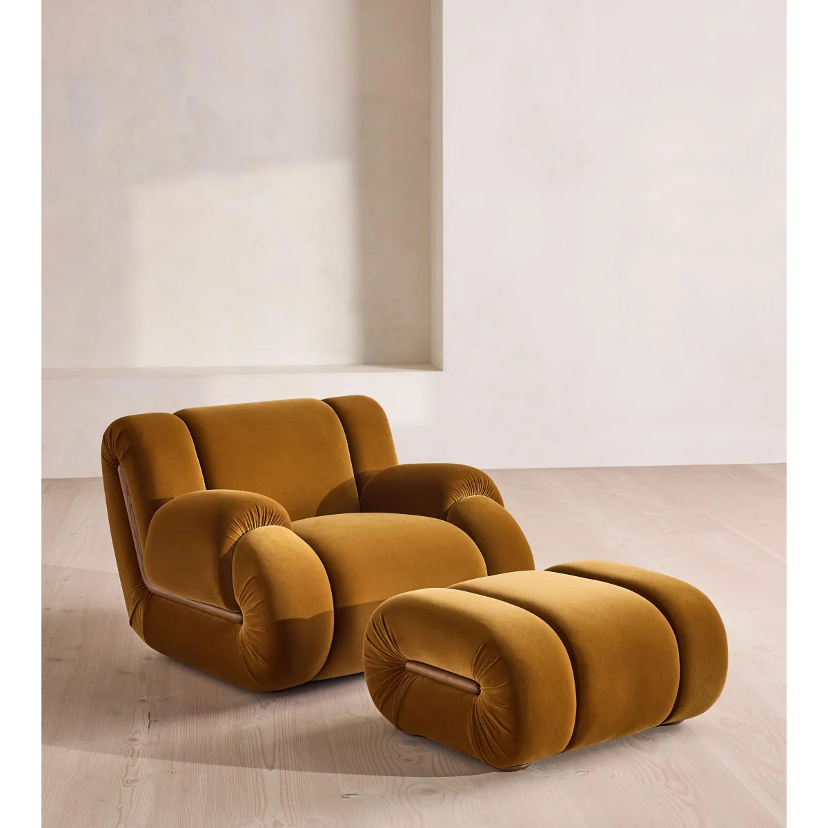 Umbria Armchair, Velvet, Mustard, UK – image 11