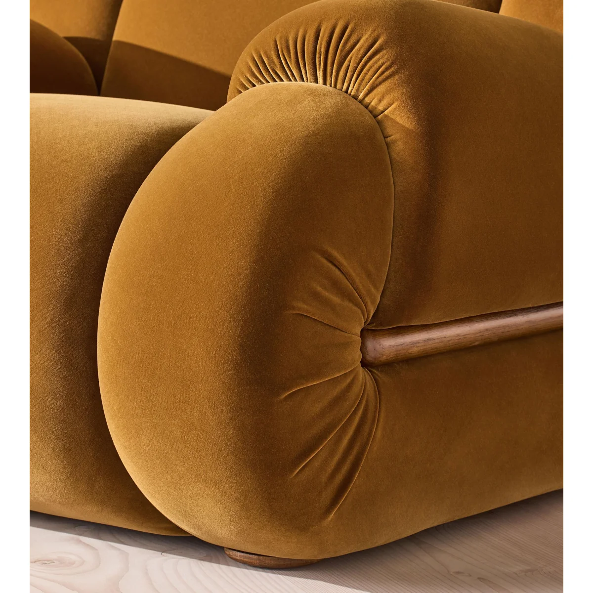 Umbria Armchair, Velvet, Mustard, UK – image 10