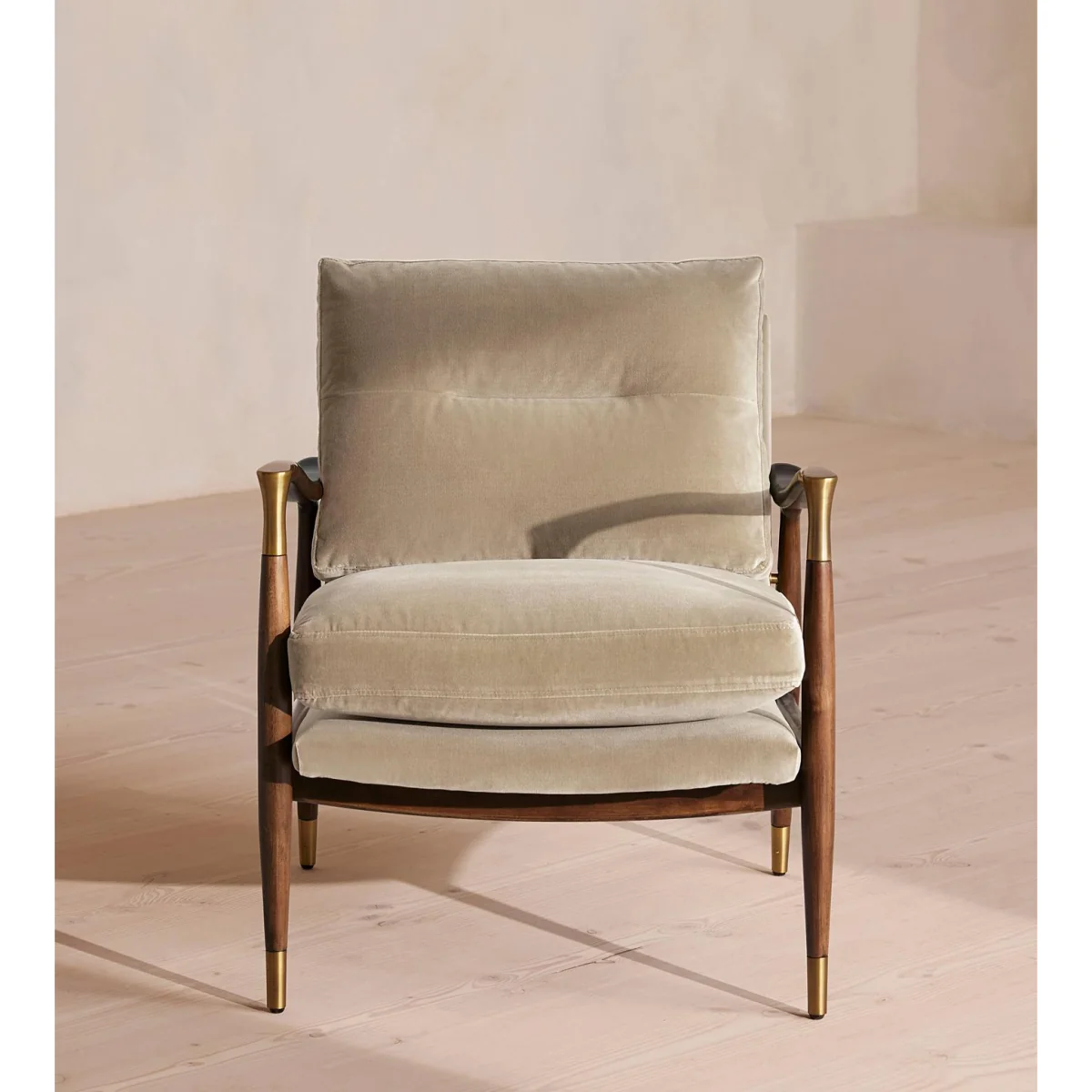 Theodore Armchair, Velvet, Oyster, UK – image 3