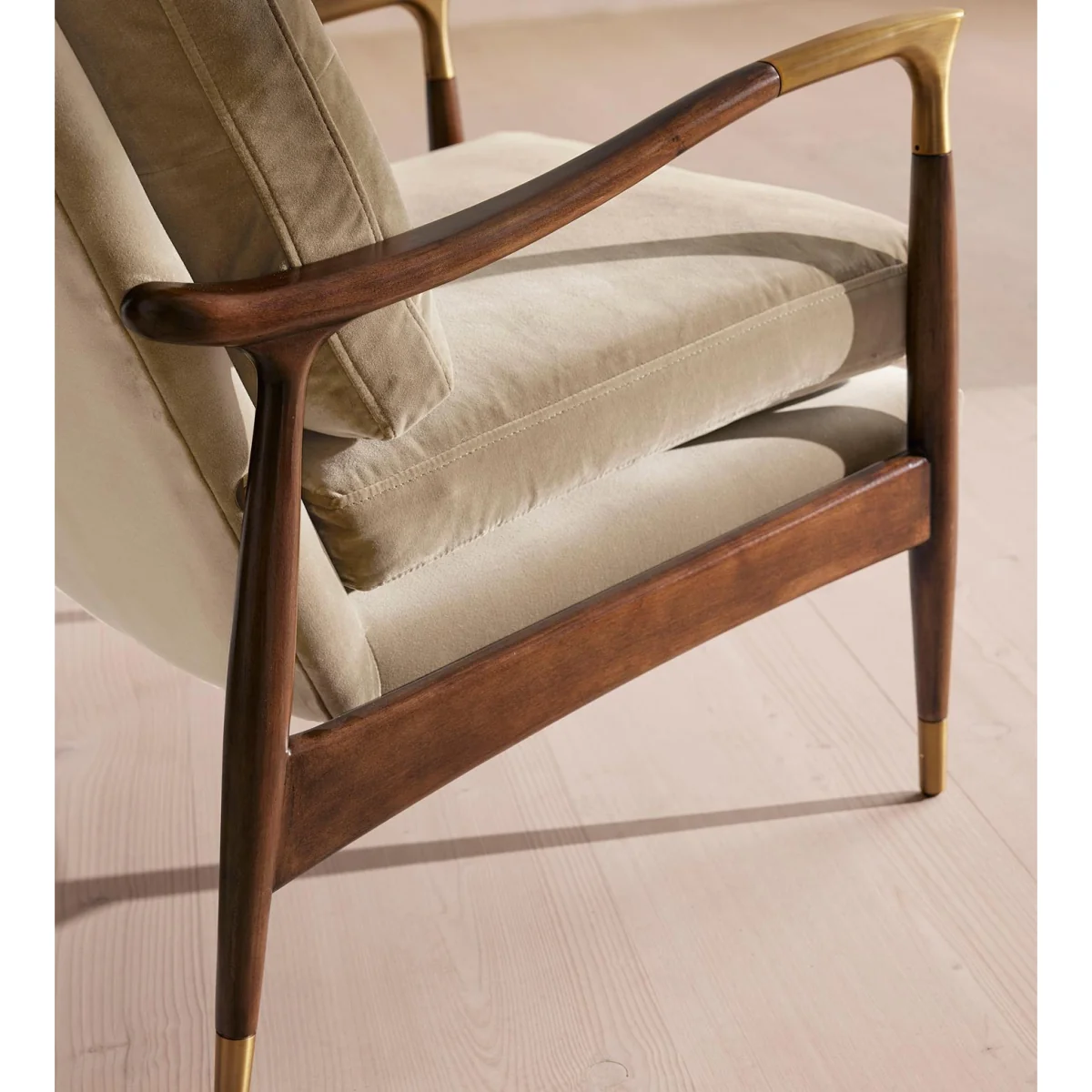 Theodore Armchair, Velvet, Oyster, UK – image 6