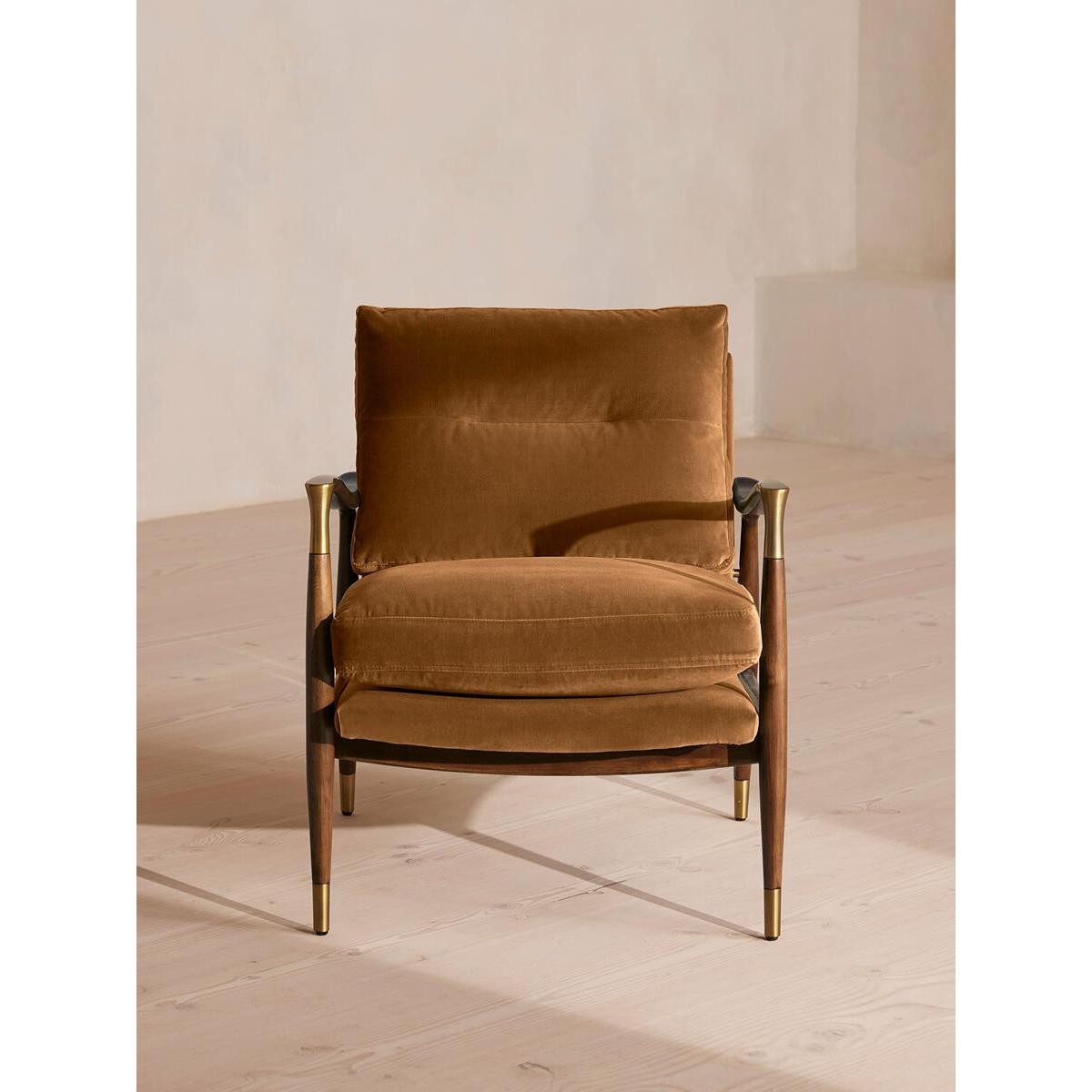 Theodore Armchair, Velvet, Mustard – image 2