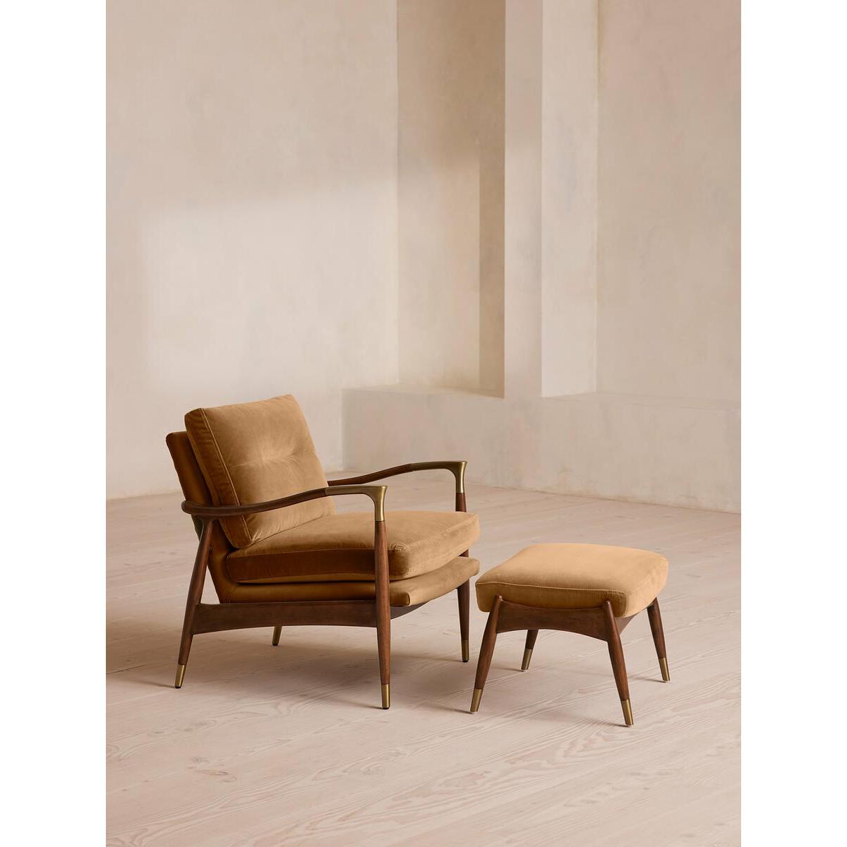 Theodore Armchair, Velvet, Mustard – image 4