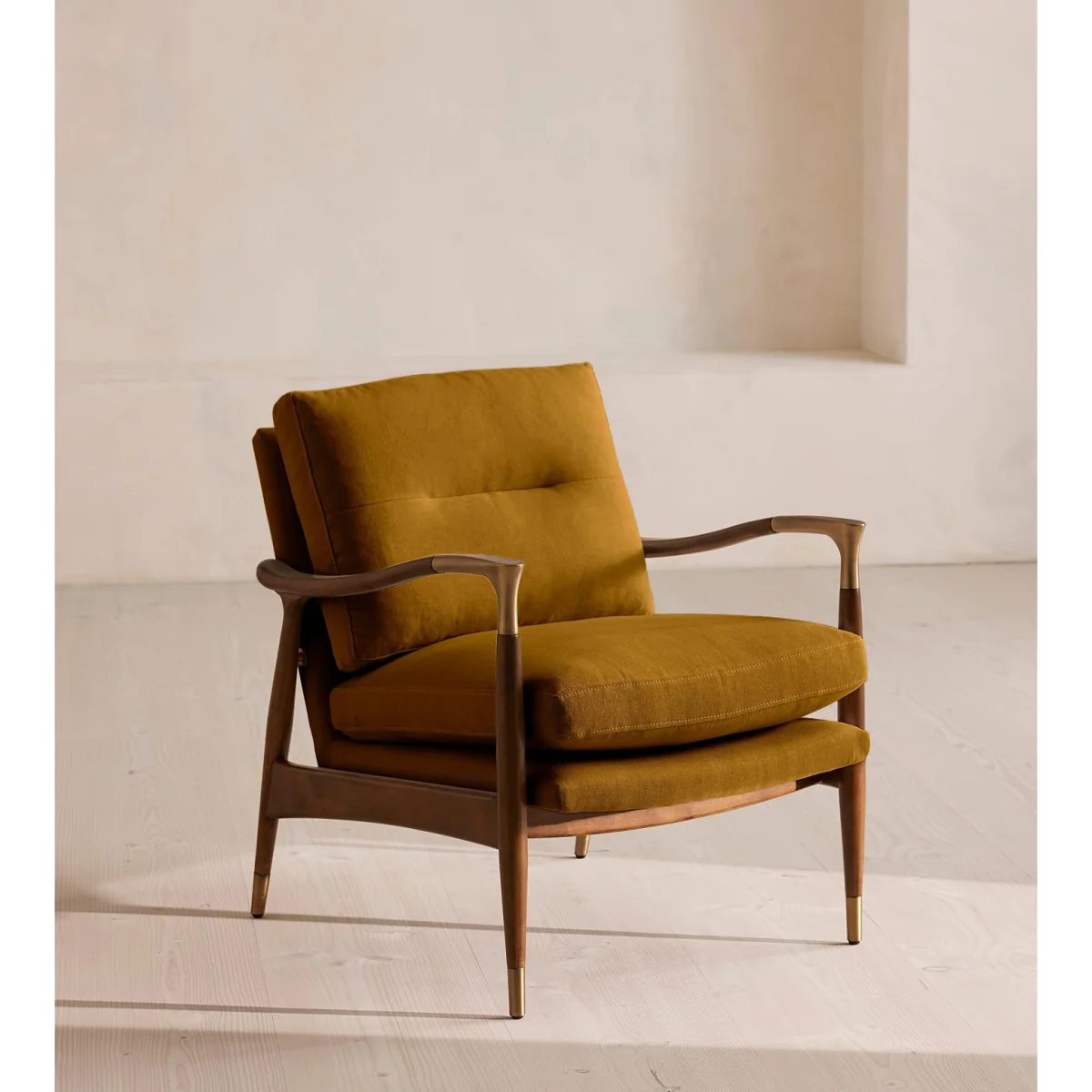 Theodore Armchair, Linen, Turmeric, UK – image 2