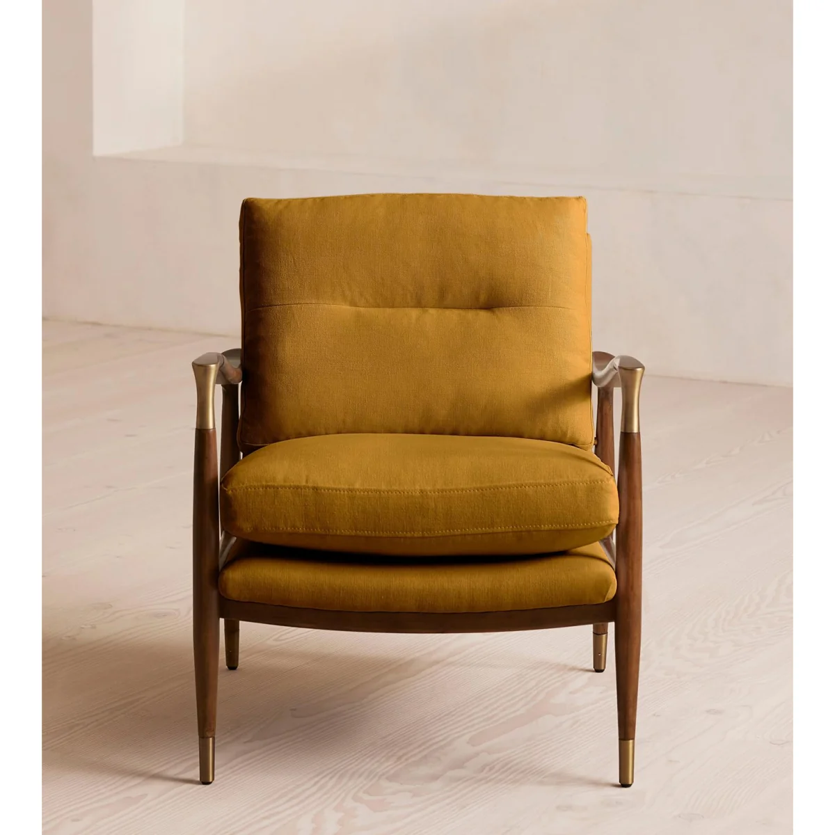 Theodore Armchair, Linen, Turmeric, UK – image 3