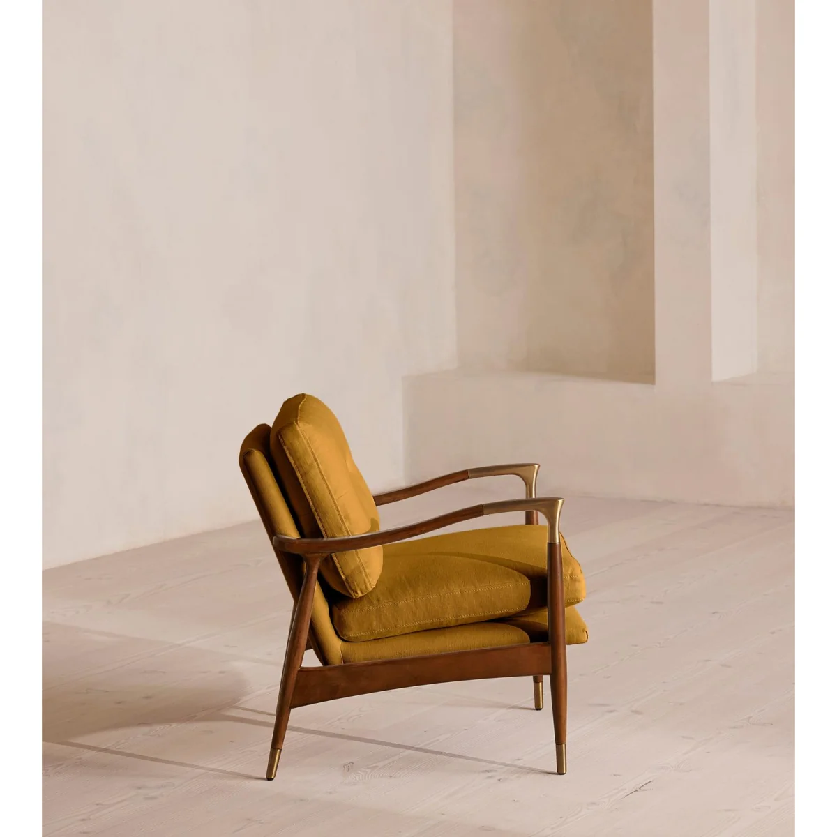 Theodore Armchair, Linen, Turmeric, UK – image 4