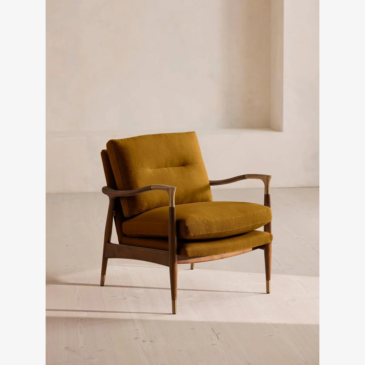 Theodore Armchair, Linen, Turmeric, UK – image 1