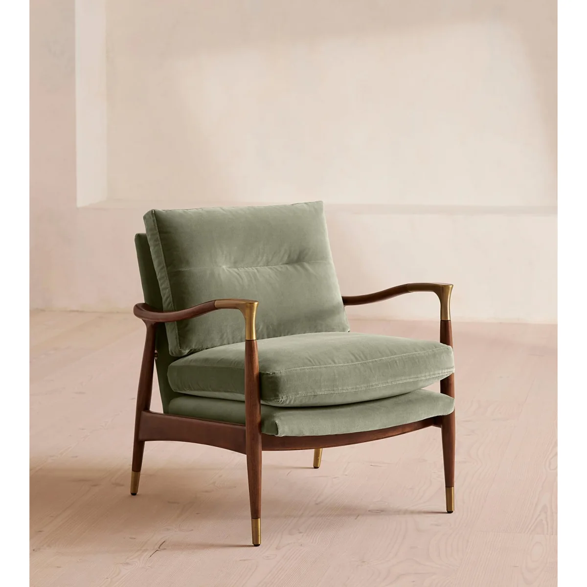 Theodore Armchair, Velvet, Seafoam, UK – image 2