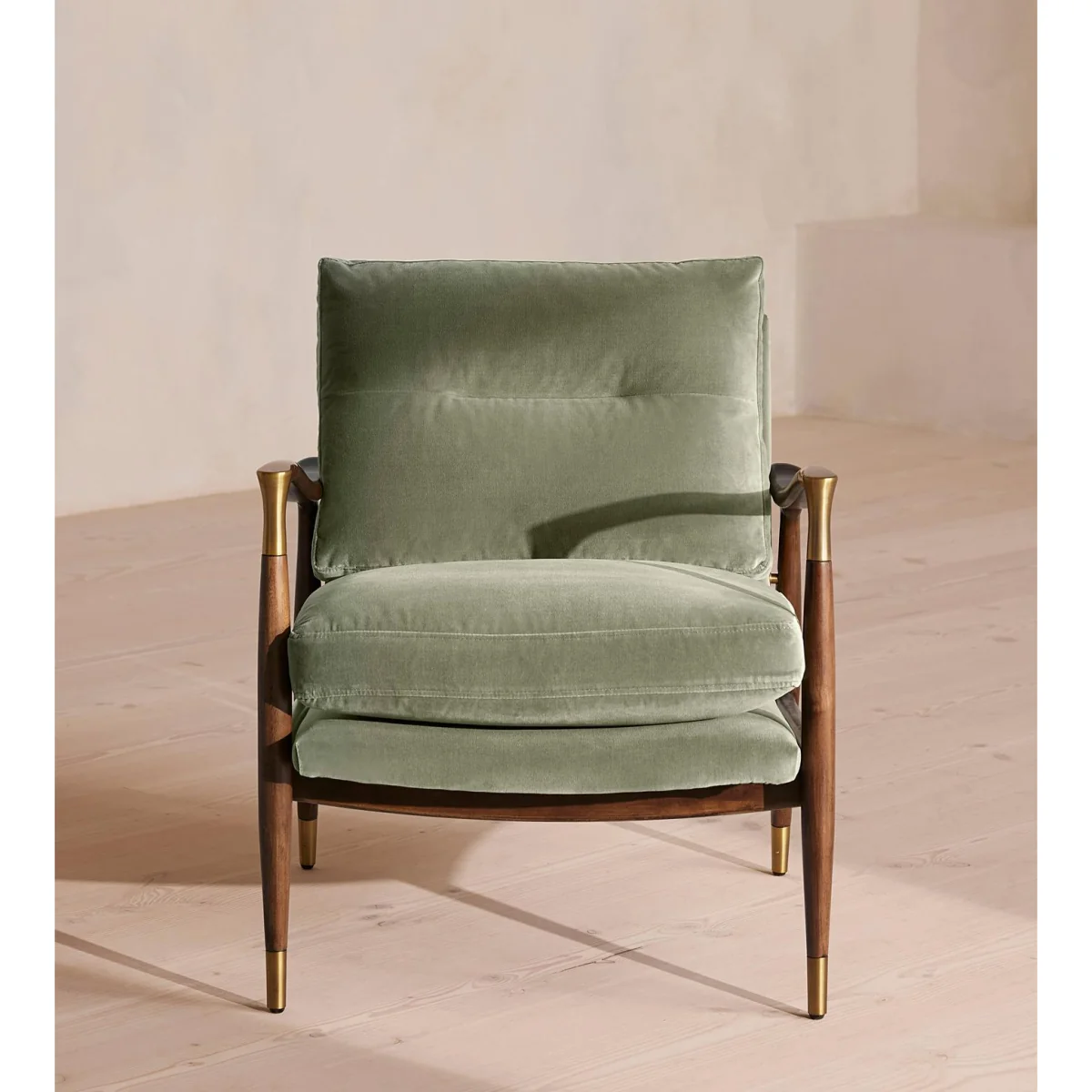 Theodore Armchair, Velvet, Seafoam, UK – image 3