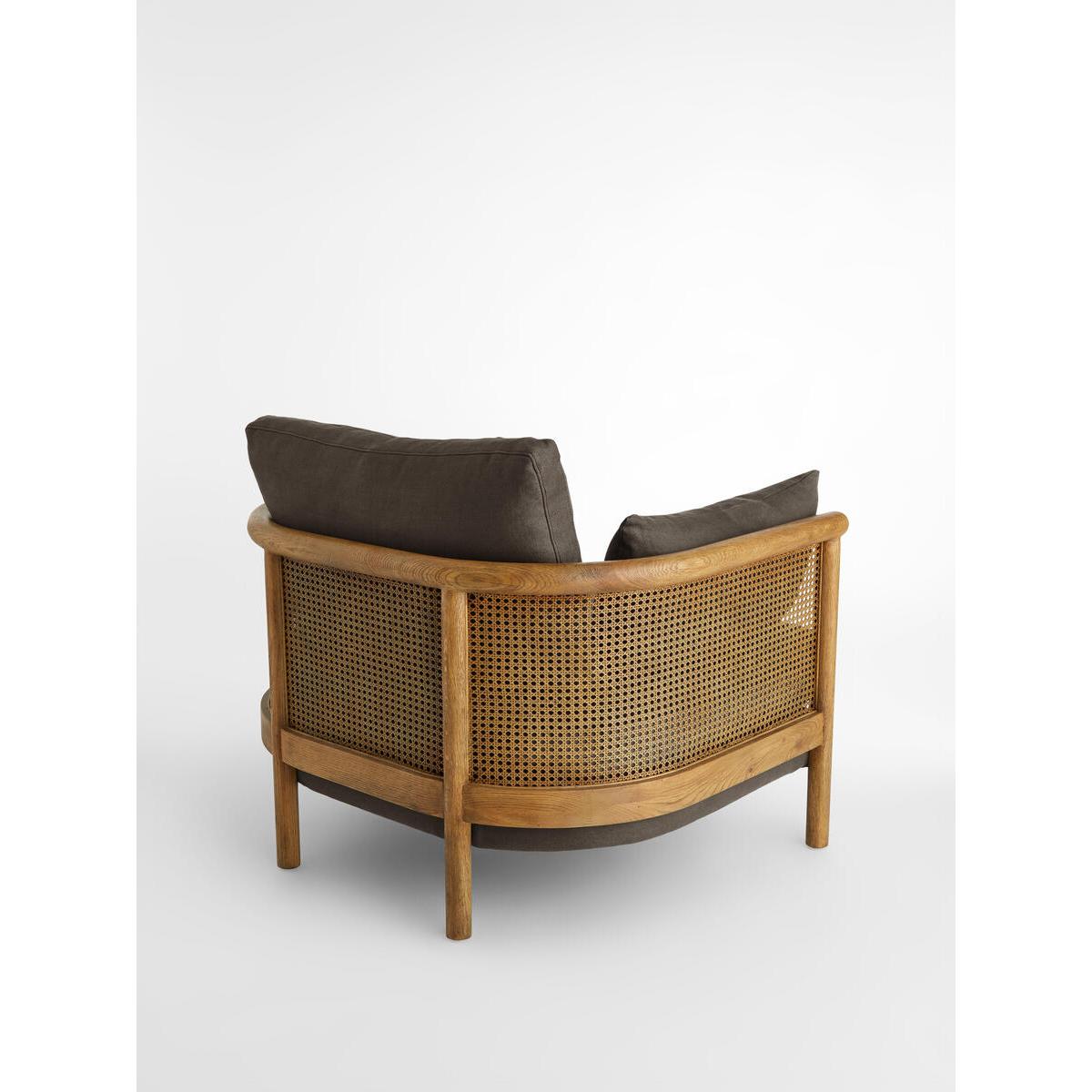 Sydney Cane Armchair, Washed Linen Charcoal, UK – image 4