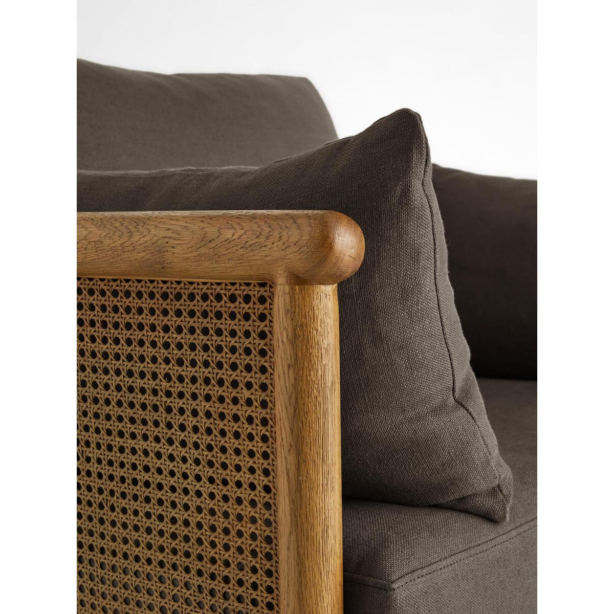 Sydney Cane Armchair, Washed Linen Charcoal, UK – image 5