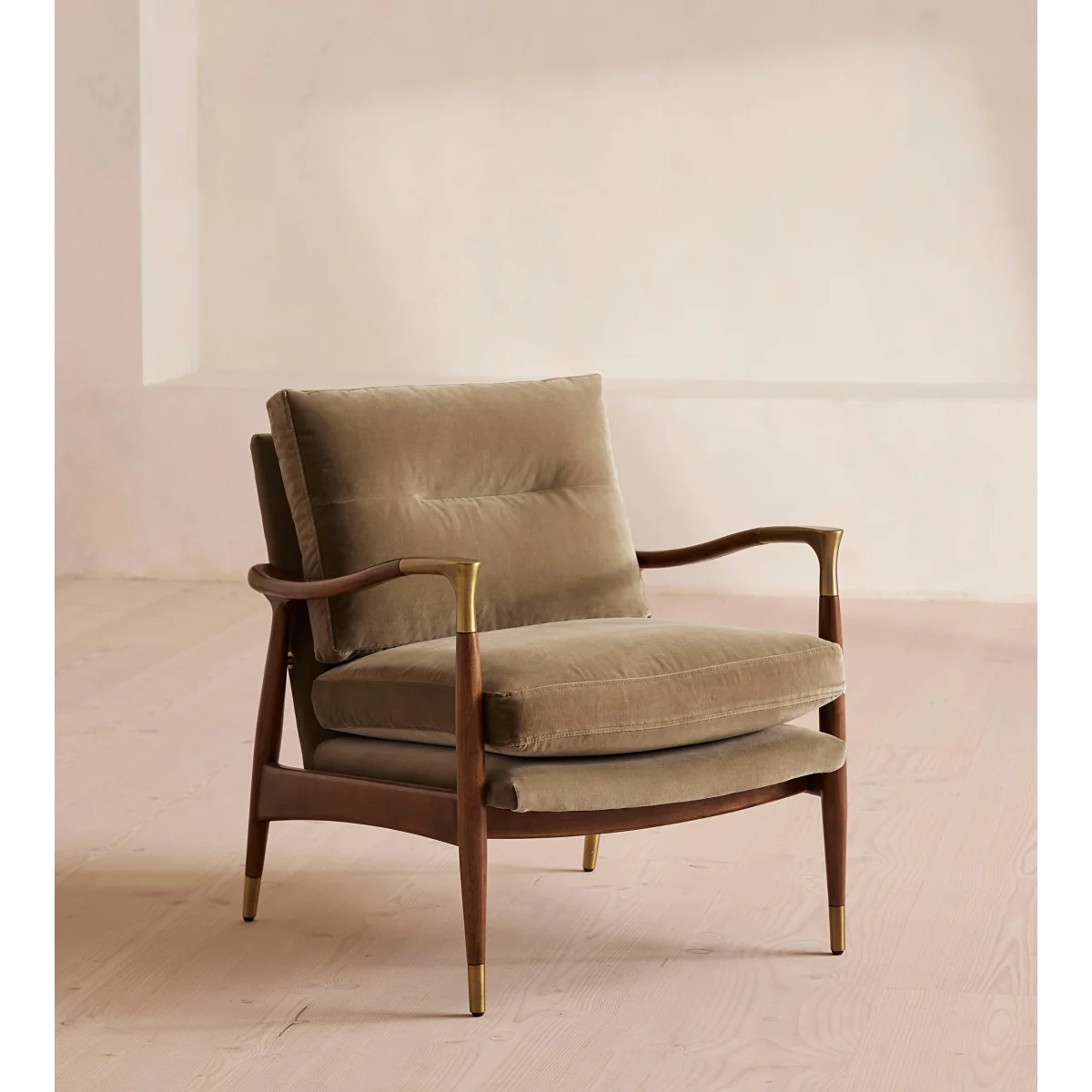 Theodore Armchair, Velvet, Truffle, UK – image 2