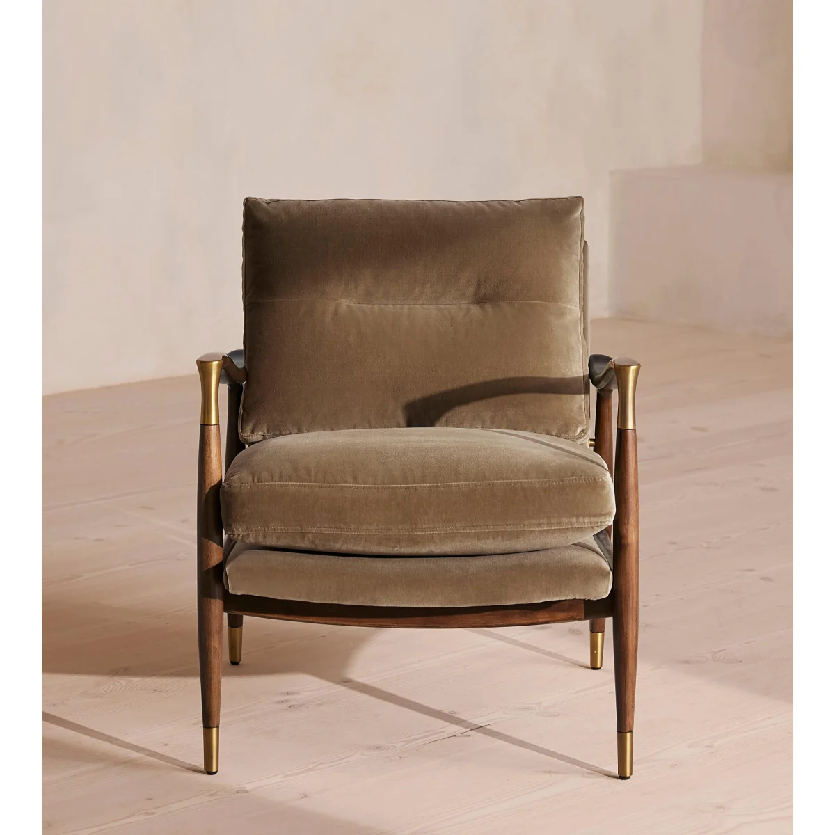 Theodore Armchair, Velvet, Truffle, UK – image 3