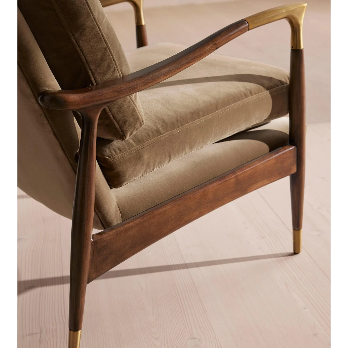 Theodore Armchair, Velvet, Truffle, UK – image 7