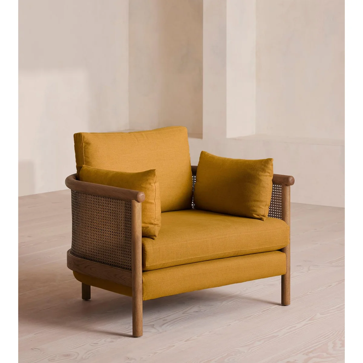 Sydney Armchair, Linen, Turmeric, UK – image 2