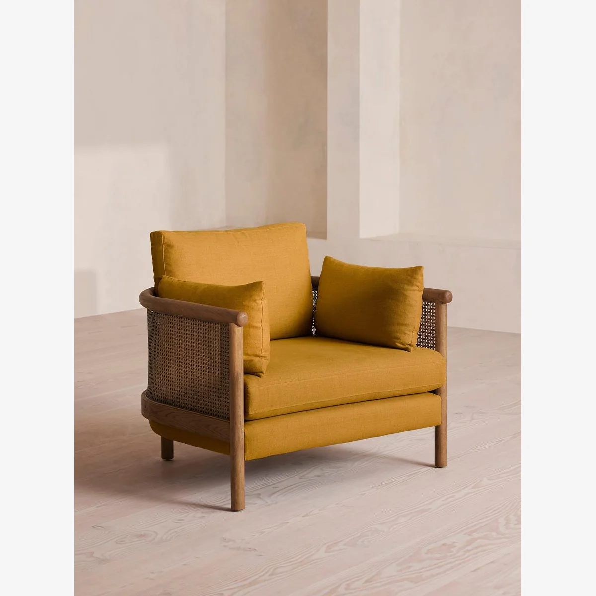 Sydney Armchair, Linen, Turmeric, UK – image 1