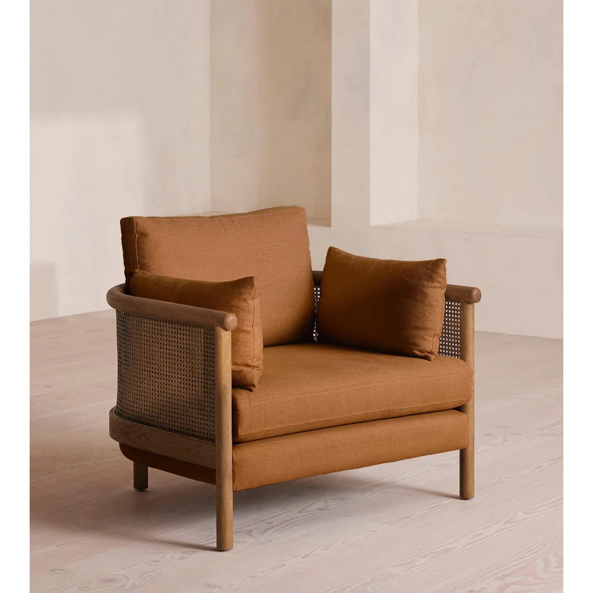 Sydney Armchair, Linen, Terracotta, UK – image 2