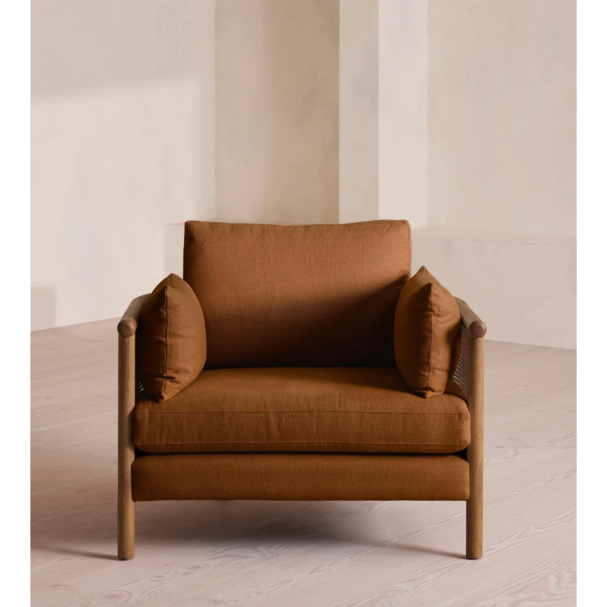 Sydney Armchair, Linen, Terracotta, UK – image 3