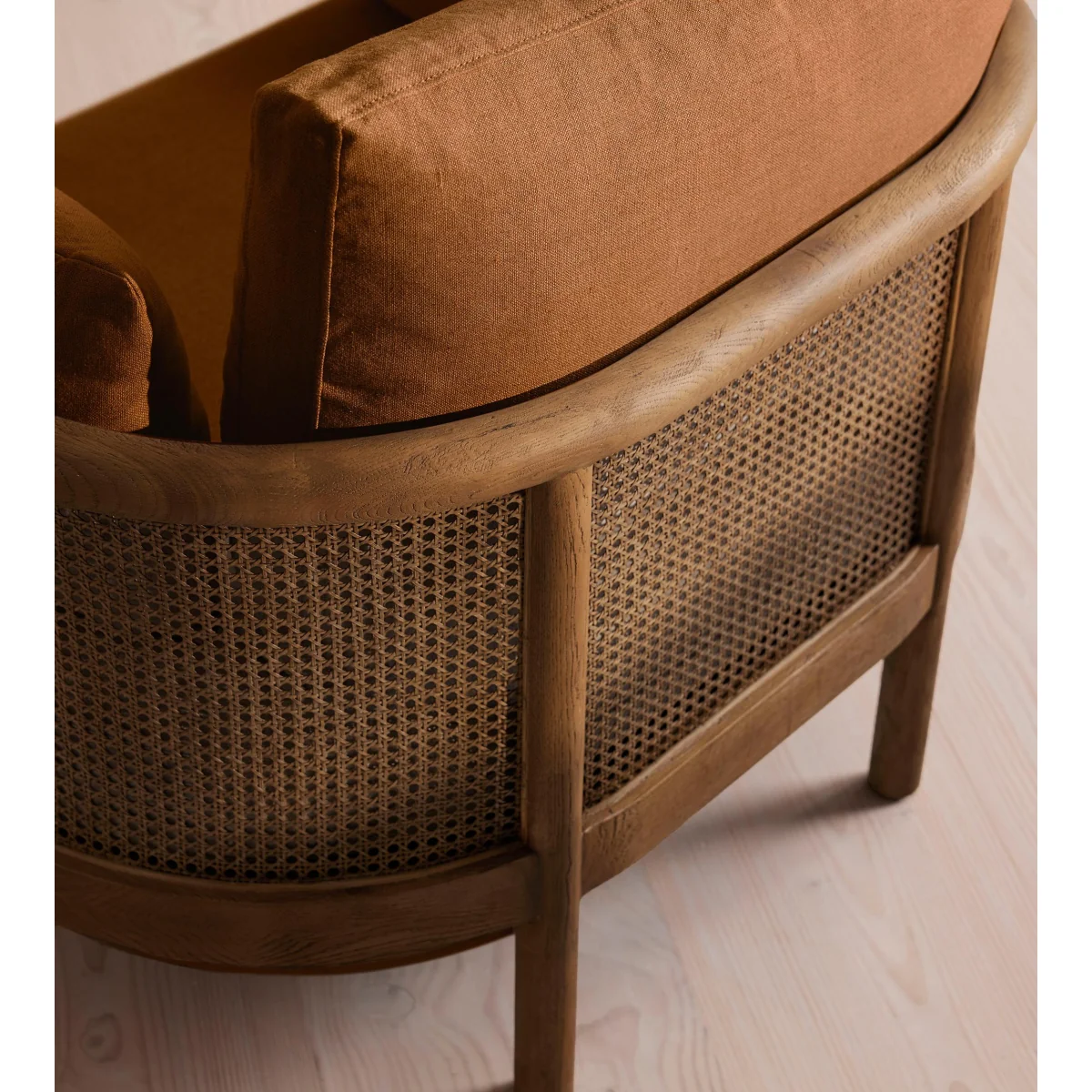 Sydney Armchair, Linen, Terracotta, UK – image 7