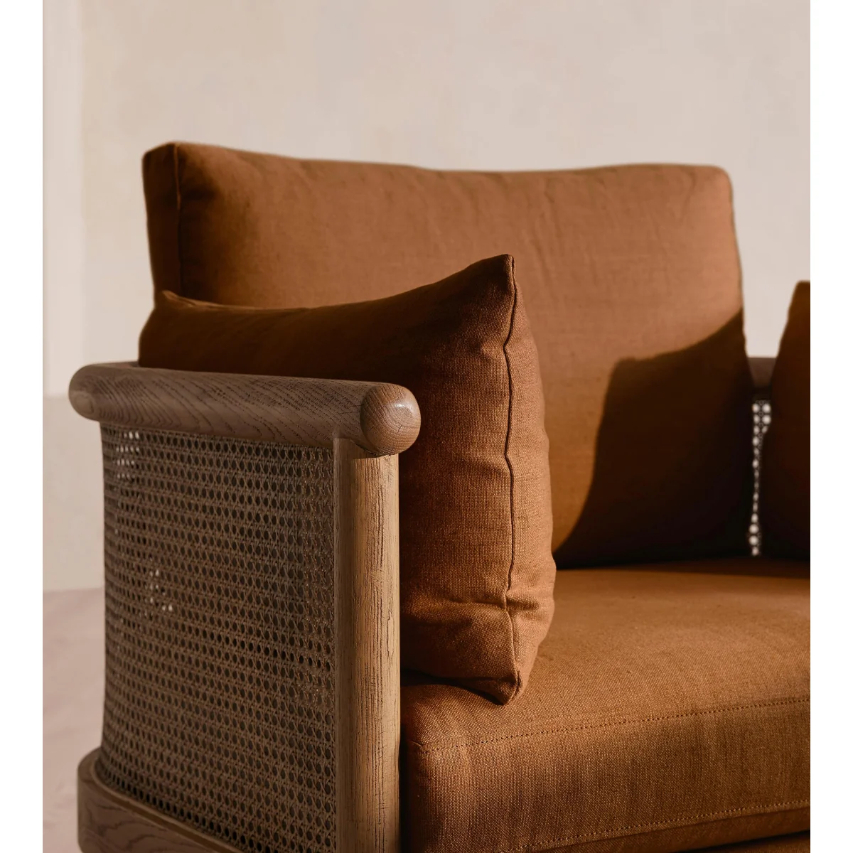 Sydney Armchair, Linen, Terracotta, UK – image 8