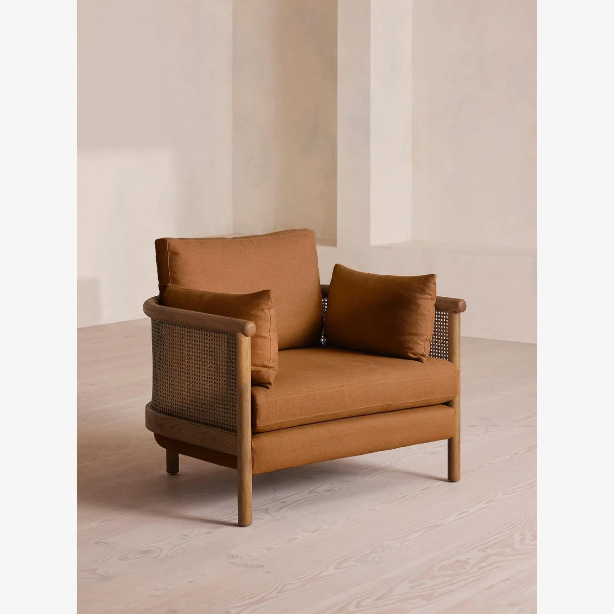 Sydney Armchair, Linen, Terracotta, UK – image 1