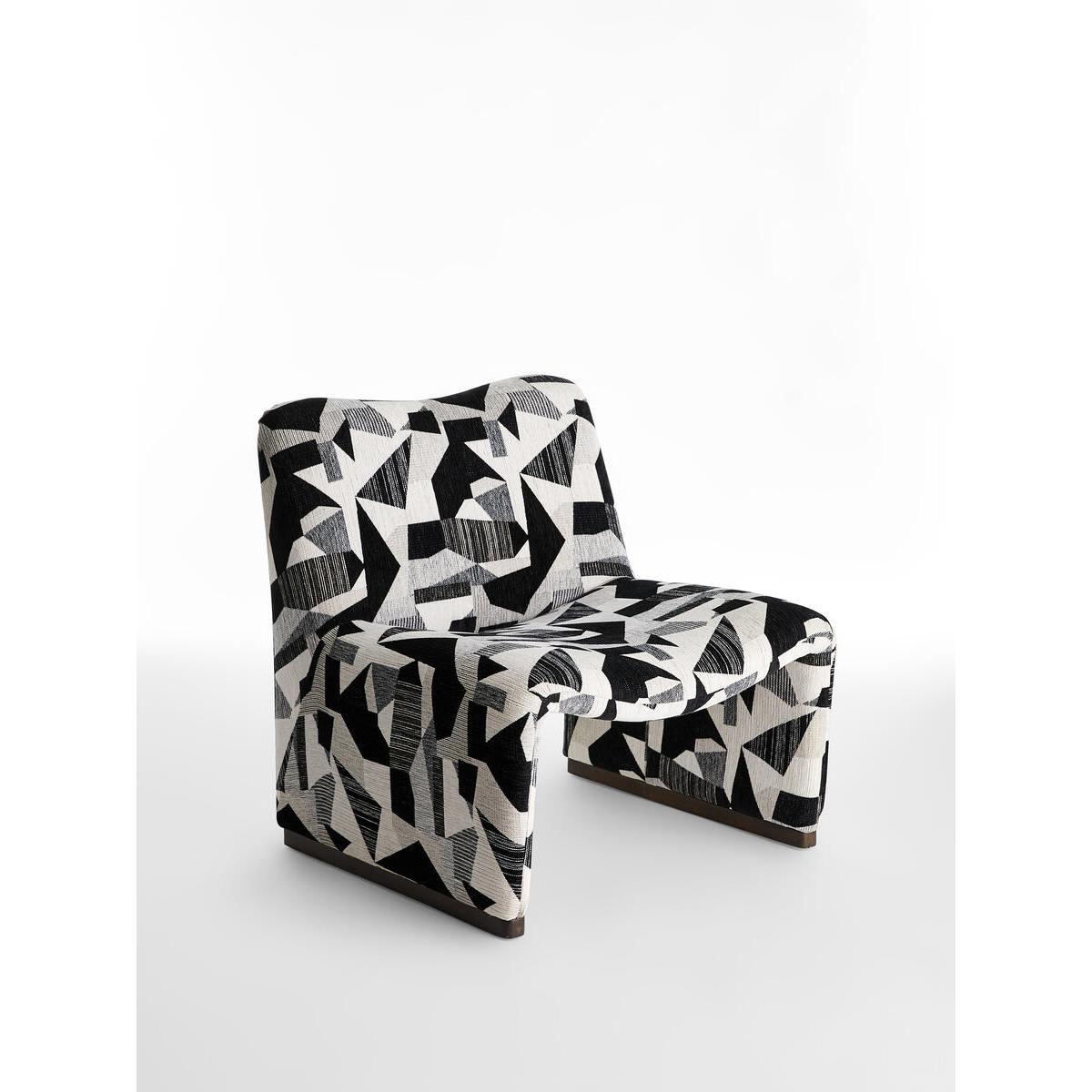 Lovett Chair, Berber, Black and White Geo – image 2