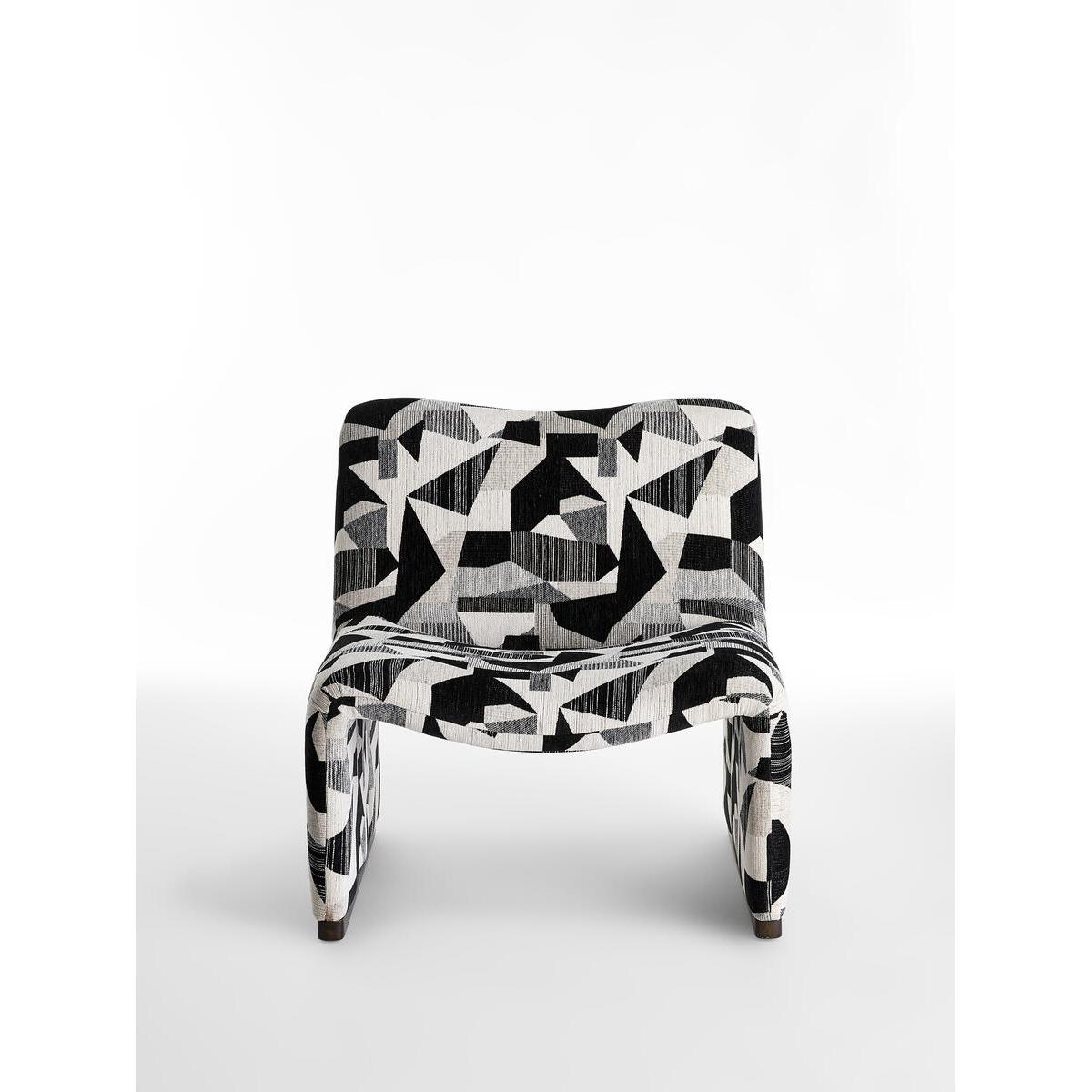 Lovett Chair, Berber, Black and White Geo – image 3