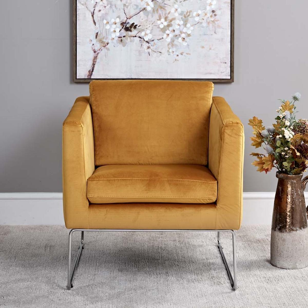 Albert Chair - Saffron Velvet – image 2