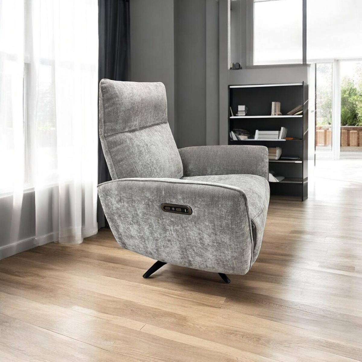 Brodie Armchair with Power and Massage in Granite Fabric – image 2