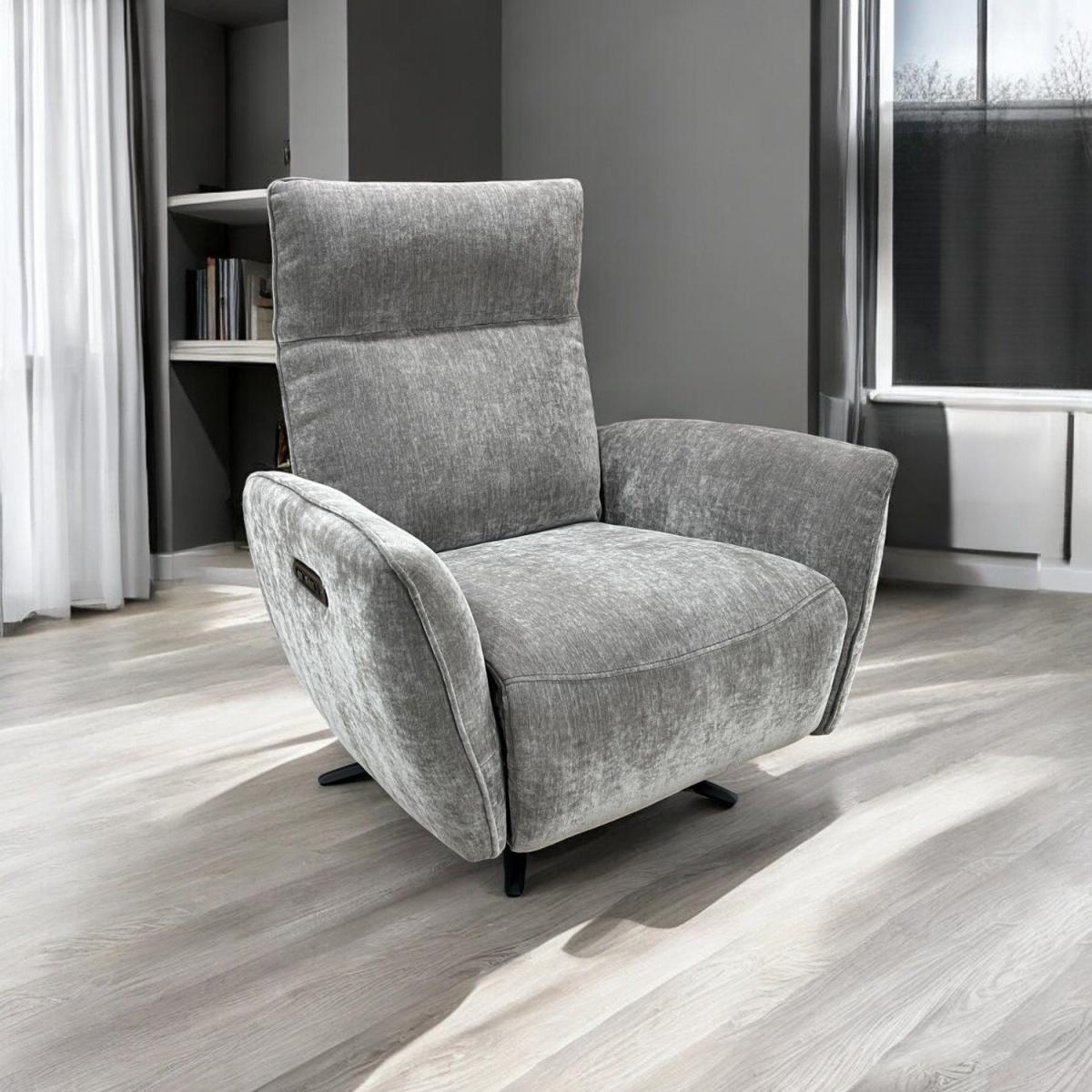 Brodie Armchair with Power and Massage in Granite Fabric – image 6