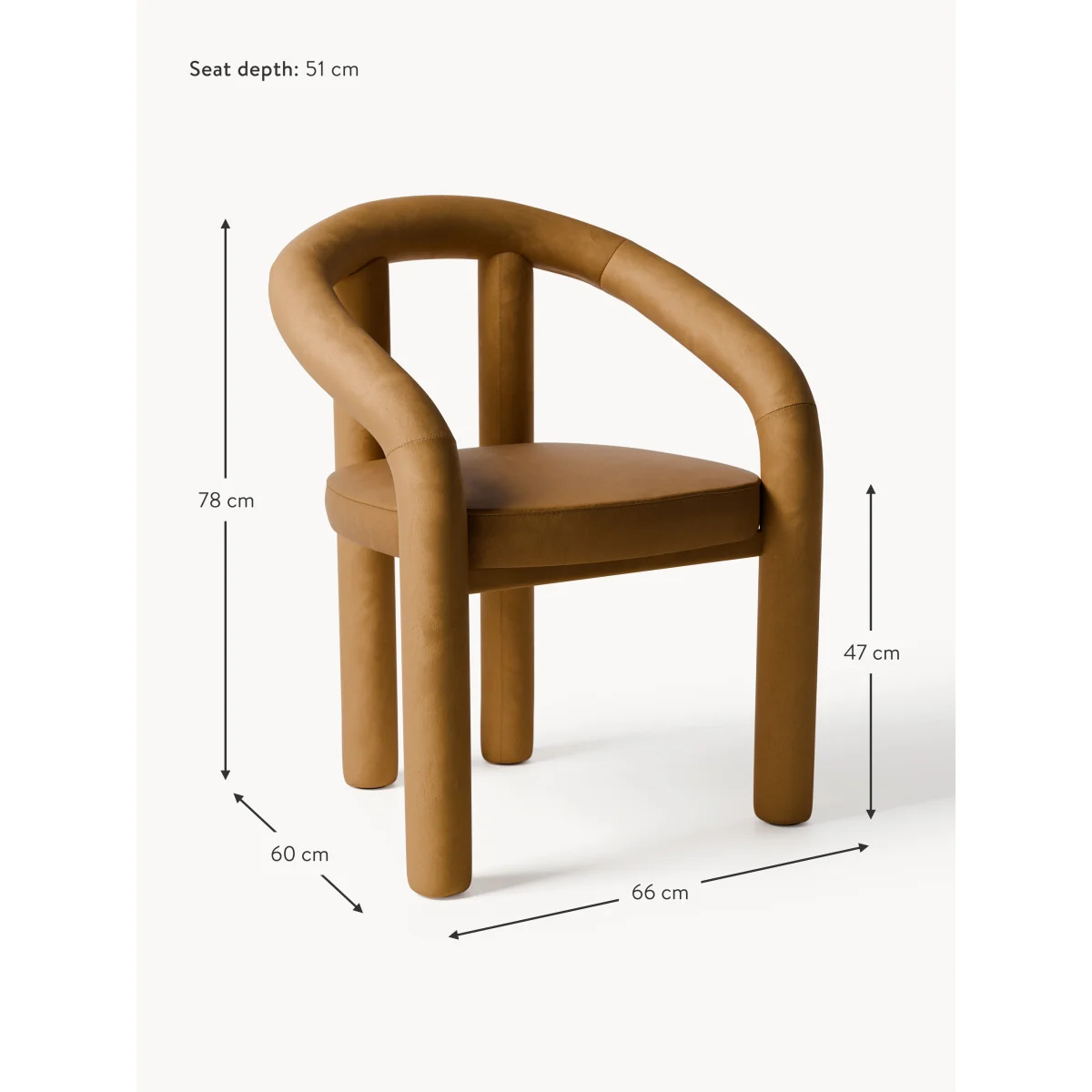 Velvet Arm Chair Calan – image 7